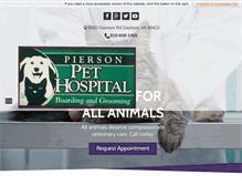 Tablet Screenshot of piersonpethospital.com